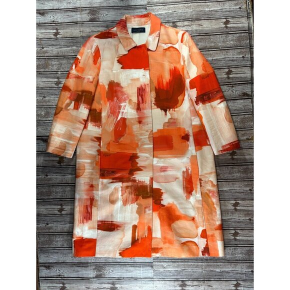 Piazza Sempione printed Coat size 42 US 6 color orange made in Italy